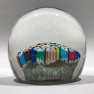 Large Vintage Murano Art Glass Paperweight Complex Millefiori on Aventurine