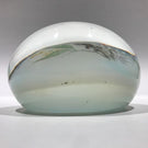 Huge Vintage Murano Art Glass Paperweight Detailed Encased Image of a Blue Bird