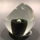 Signed Correia Art Glass Paperweight Modern Dichroic Design