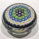 Large Signed La Murrina Murano Art Glass Paperweight Concentric Millefiori