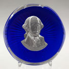 Franklin Mint Cristal D Albert Art Glass Paperweight George Washington Sulphide