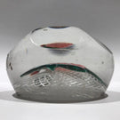 Antique New England Glass Co. NEGC Glass Paperweight Lampworked Pink Pompon Flower Basket