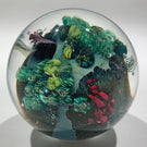 Signed Josh Simpson Art Glass Paperweight Complex Inhabited Millefiori Planet