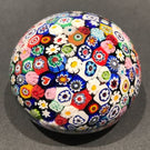 Vintage Murano Attica Murrina Art Glass Paperweight Closepacked Millefiori