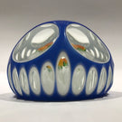 Vintage Murano Art Glass Paperweight Double Pear Faceted Double Overlay