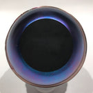 Terry Crider Art Glass Paperweight Iridescent Surface Decorated Threading