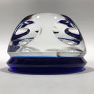 Vintage Cristal D Albert Faceted Art Glass Paperweight John Adams Sulphide