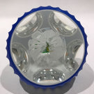 Vintage Murano Art Glass Paperweight Double Pear Faceted Double Overlay