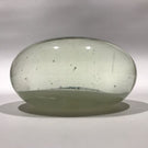 Early Chinese Art Glass Paperweight Hand Painted Cricket on White Ground