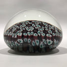 Vintage Murano Art Glass Paperweight Closepacked Complex Millefiori