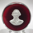 Baccarat Franklin Mint Art Glass Sulphide Paperweight King Louis XVI