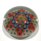 Early Chinese Art Glass Paperweight Patterned Complex Millefiori Star of David