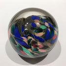 Signed Rollin Karg Art Glass Studio Paperweight Modern Multicolor Design