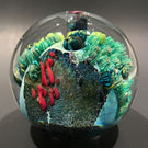 Signed Josh Simpson Art Glass Paperweight Complex Inhabited Millefiori Planet