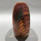 Signed Michael O’Keefe Art Glass Paperweight Delicate Veiled Fan Sculpture