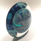 Large Robert Eickholt Art Glass Paperweight Dichroic Millefiori Disk Sculpture