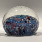 Antique Boston & Sandwich Art Glass Paperweight Millefiori Scramble on Blue
