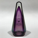 Signed Stuart Abelman Modern Art Glass Paperweight Conical Iridescent Overlay