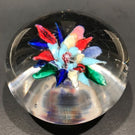 Antique Boston & Sandwich Art Glass Paperweight Fantasy Flower W/ Millefiori
