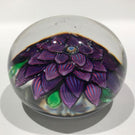 Rare Antique Saint Louis Art Glass Paperweight Lampworked Purple Dahlia