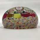 Early Murano Art Glass Paperweight Large Complex Millefiori Multicolored cushion