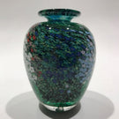 Signed Peter Raos Art Glass Paperweight Millefiori Bud Vase Monet Spring Garden
