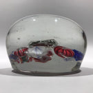 Antique Val St Lambert Art Glass Paperweight Millefiori with Rare Encased Coin