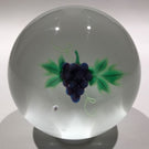 Vintage Baccarat Art Glass Paperweight Lampworked Grapes LE Circa 1975