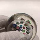 Antique Clichy Art Glass Paperweight  Concentric Complex Canes w/ Two Roses