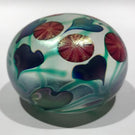 Signed David Lotton Art Glass Paperweight Iridescent Millefiori Vine