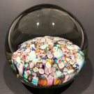 Vintage Murano Art Glass Paperweight Complex Millefiori on Aventurine