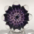 Miniature John Deacons Art Glass Paperweight Concentric Millefiori Thistle Cane