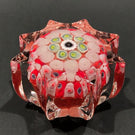 Vintage Strathearn Miniature Molded Art Glass Paperweight Concentric Millefiori