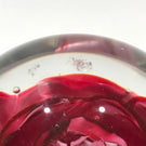 Vintage Vintage Murano Art Glass Paperweight Large Crimp Rose Design