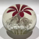 Rare Vintage American Ed Rithner Art Glass Paperweight Upright Frit Flower