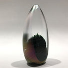 Signed Brian Maytum Art Glass Paperweight Faceted iridescent Upright Sculpture