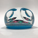 Vintage Charles Kaziun Art Glass Paperweight Polo Pony Murrine Millefiori