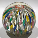 Vintage Murano Fratelli Toso Art Glass Paperweight Colorful Crown Millefiori