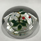 Vintage American Wetzel? Art Glass Paperweight Lampwork Cherries With Flower