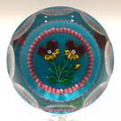 Saint Louis LE Art Glass Paperweight Les pensées de Colette Pansy & Millefiori