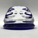 Vintage Cristal D Albert Faceted Art Glass Paperweight Thomas Jefferson Sulphide