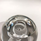 Signed Steuben Art Glass Paperweight Spiral Latticino Air Twist Upright Egg