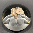 Vintage Richard Olma Art Glass Paperweight Encased Piece of Berlin Wall