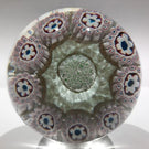 Vintage Murano Art Glass Paperweight Complex Millefiori On Aventurine