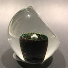 Signed Correia Art Glass Paperweight Modern Dichroic Design