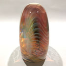 Signed Michael O’Keefe Art Glass Paperweight Delicate Veiled Fan Sculpture