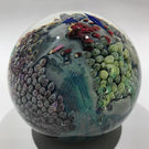 Mega 5” Josh Simpson Art Glass Paperweight Complex Inhabited Planet Sculpture