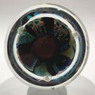 Signed Peter Vanderlaan Art Glass Paperweight Dichroic Millefiori Scramble