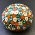 Vintage Antica Murrrina Art Glass Paperweight Closepack Murano Millefiori