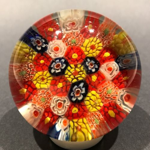 Early Chinese Art Glass Paperweight Closepacked Complex Millefiori